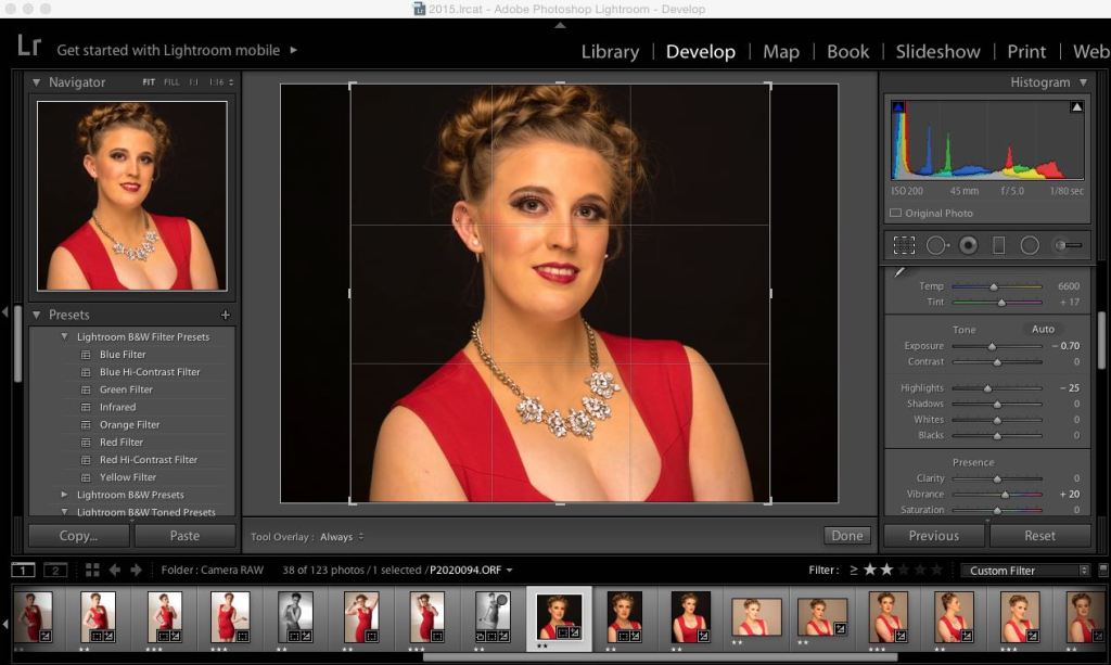 Exposure Correction and Cropping