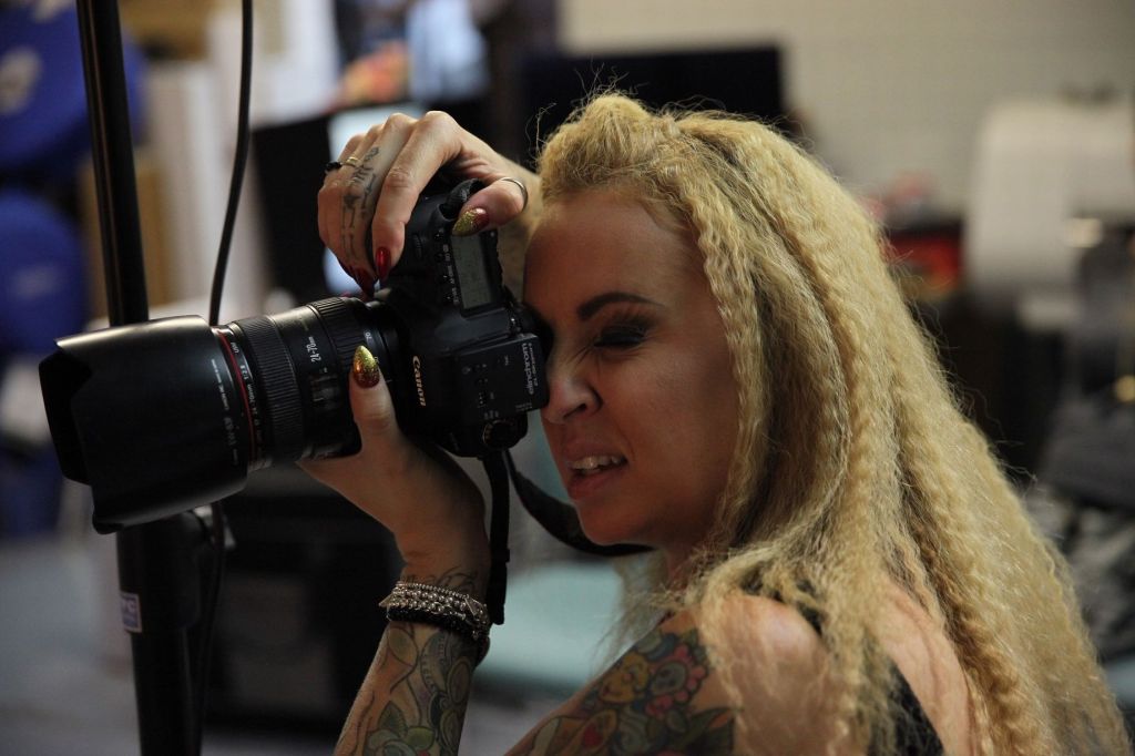 Claire at Work - (c) Birmingham Post Mail