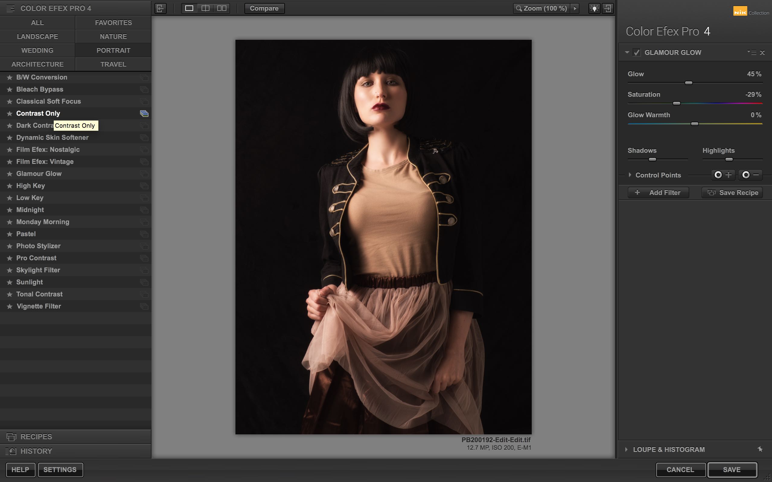 Step 4 - Add a 'Glamour Glow' in Color Efex 4