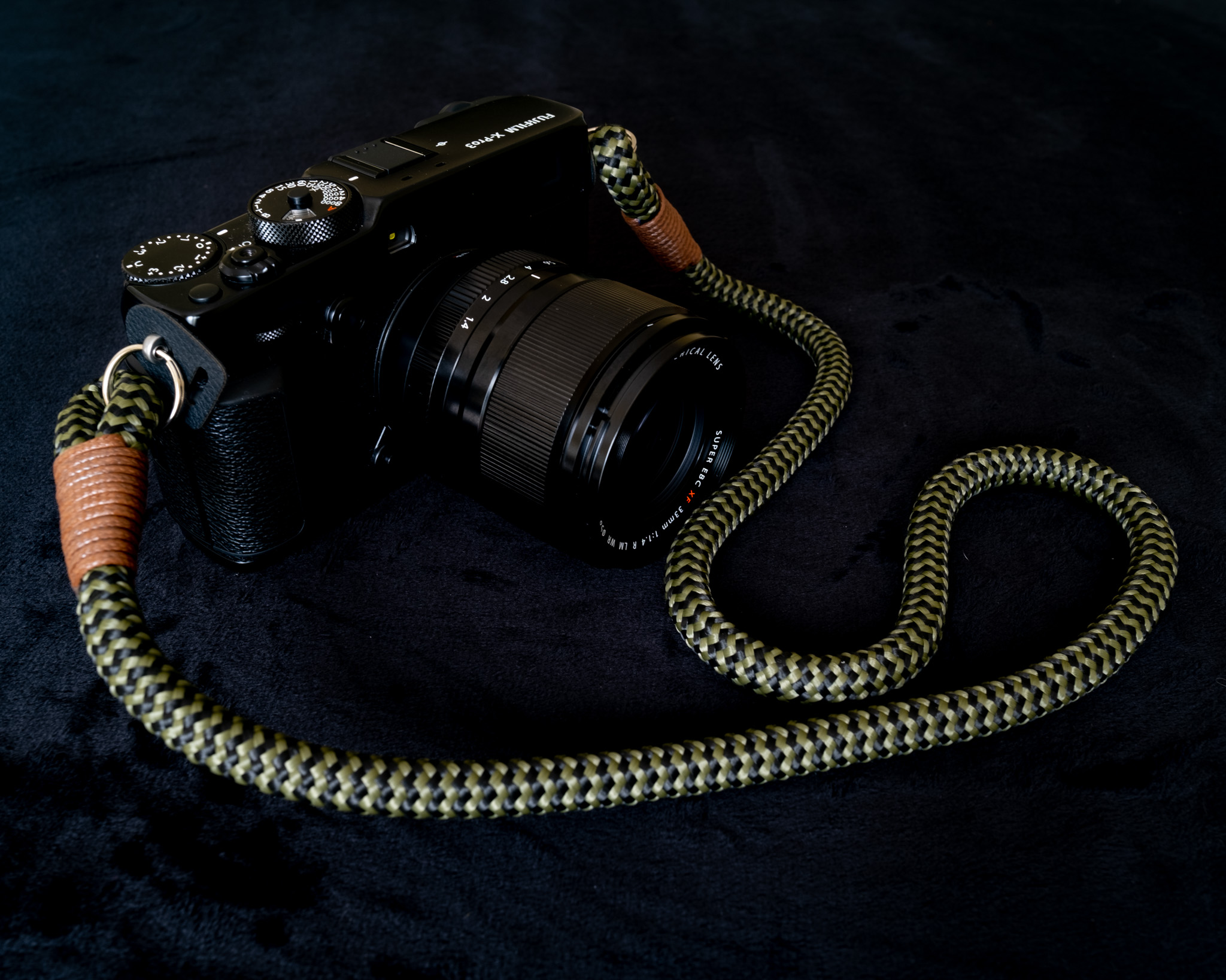 Hyperion Black-Olive Acrylic Camera Strap with Fujifilm X-Pro3