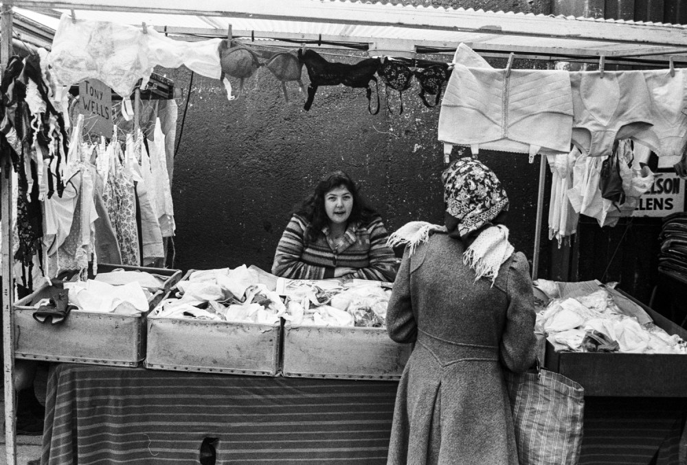 Market stall, Birmingham, 1979