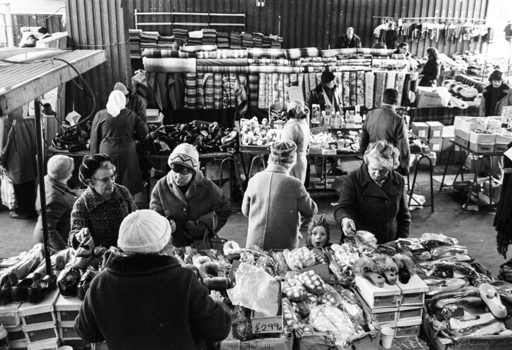 Market stall, Birmingham, 1979